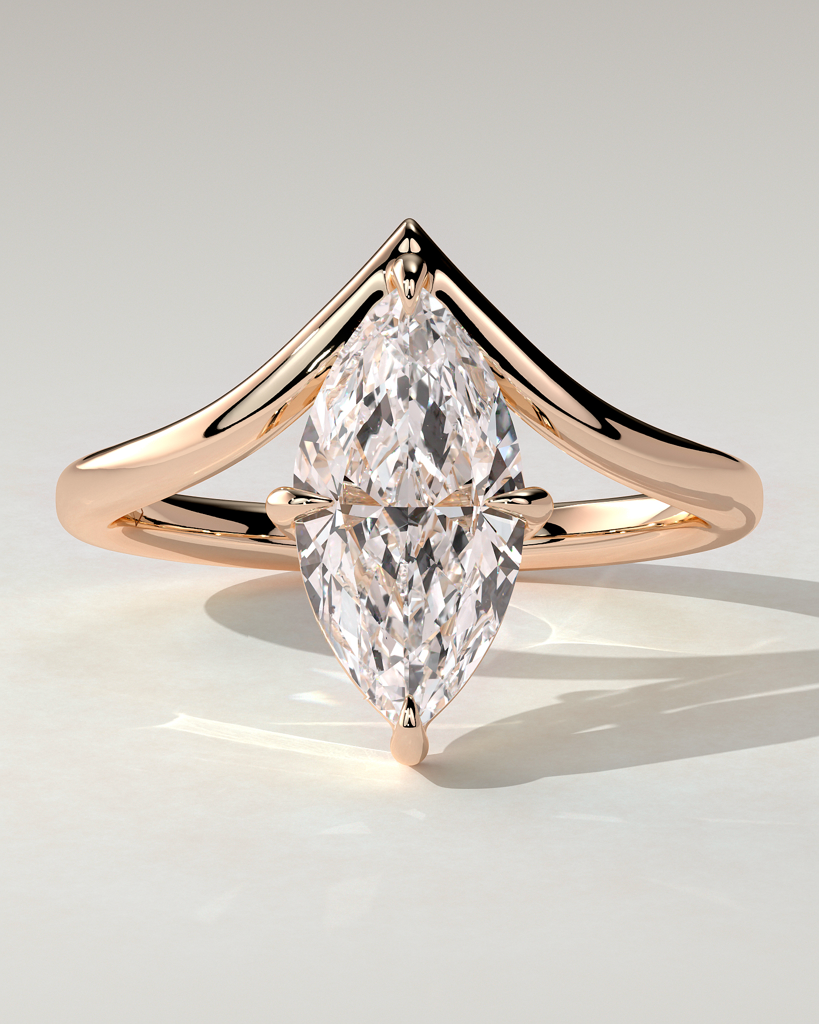 Giselle Solitaire Marquise Ring