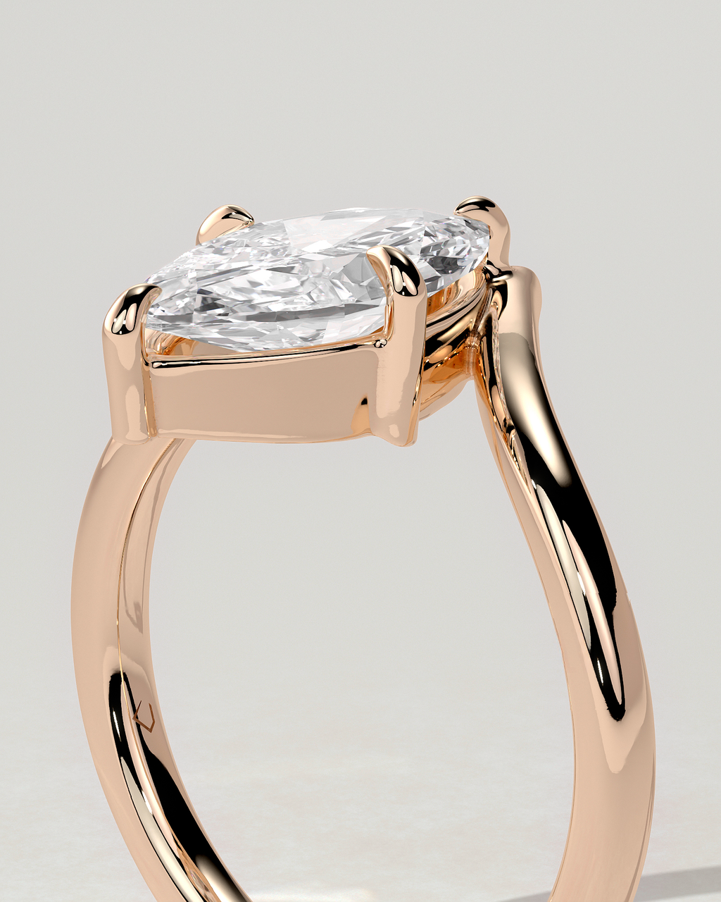 Giselle Solitaire Marquise Ring