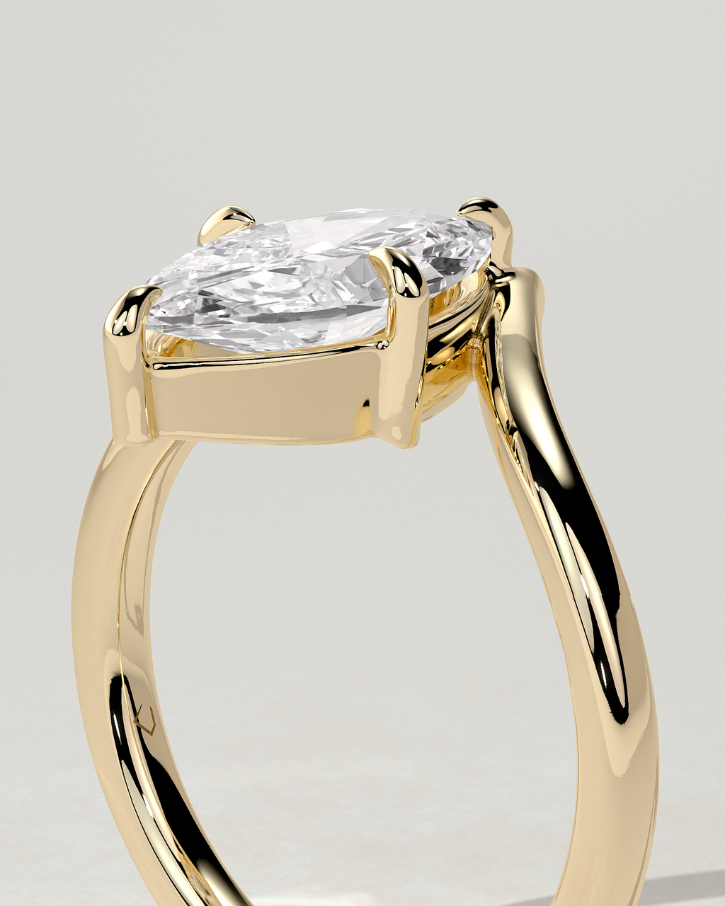 Giselle Solitaire Marquise Ring