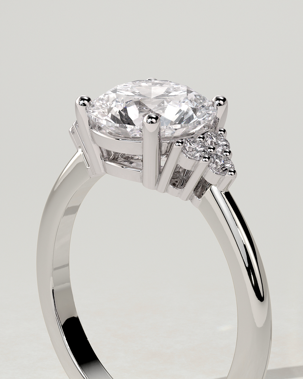 Greta Solitaire Round Ring