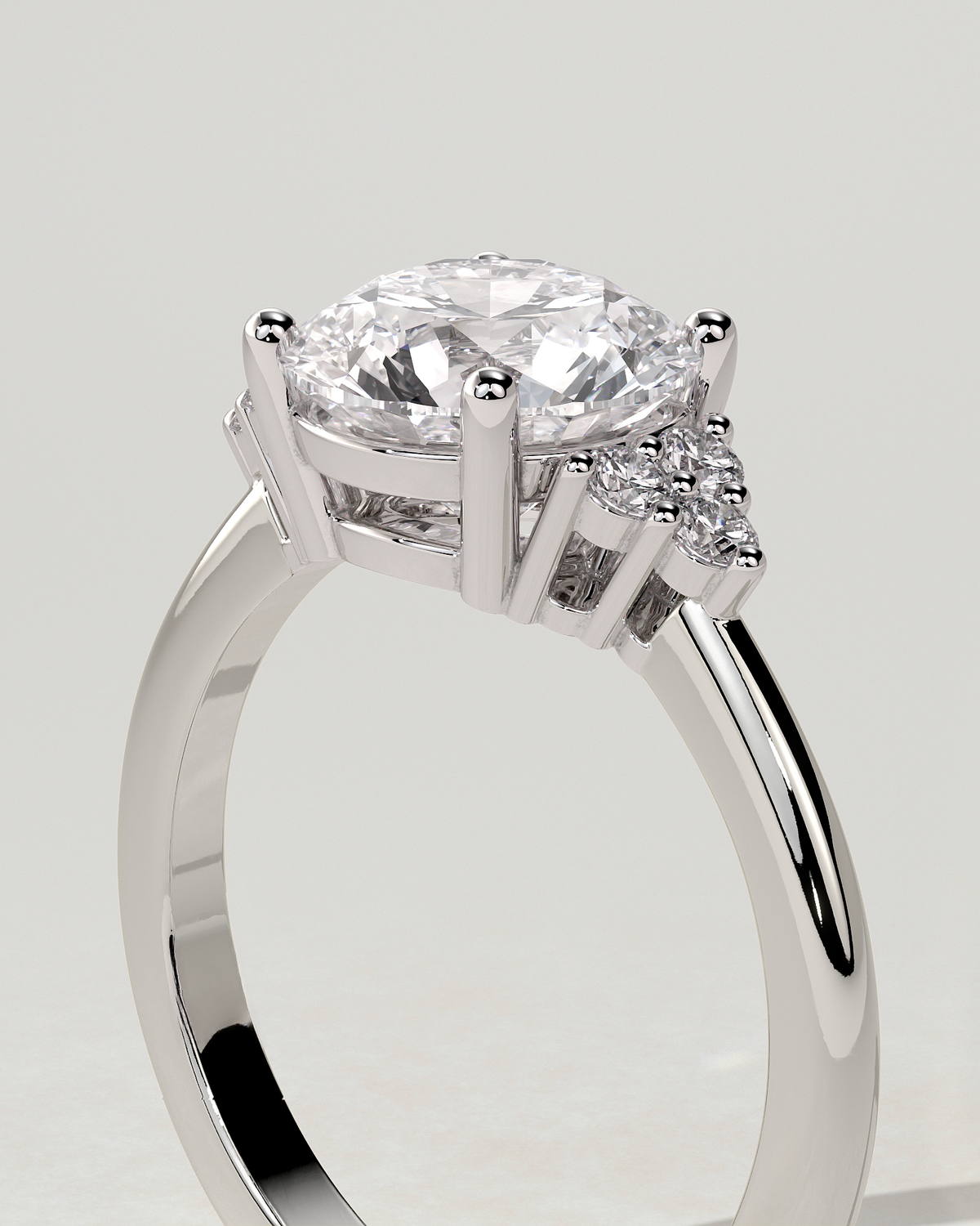 Greta Solitaire Round Ring