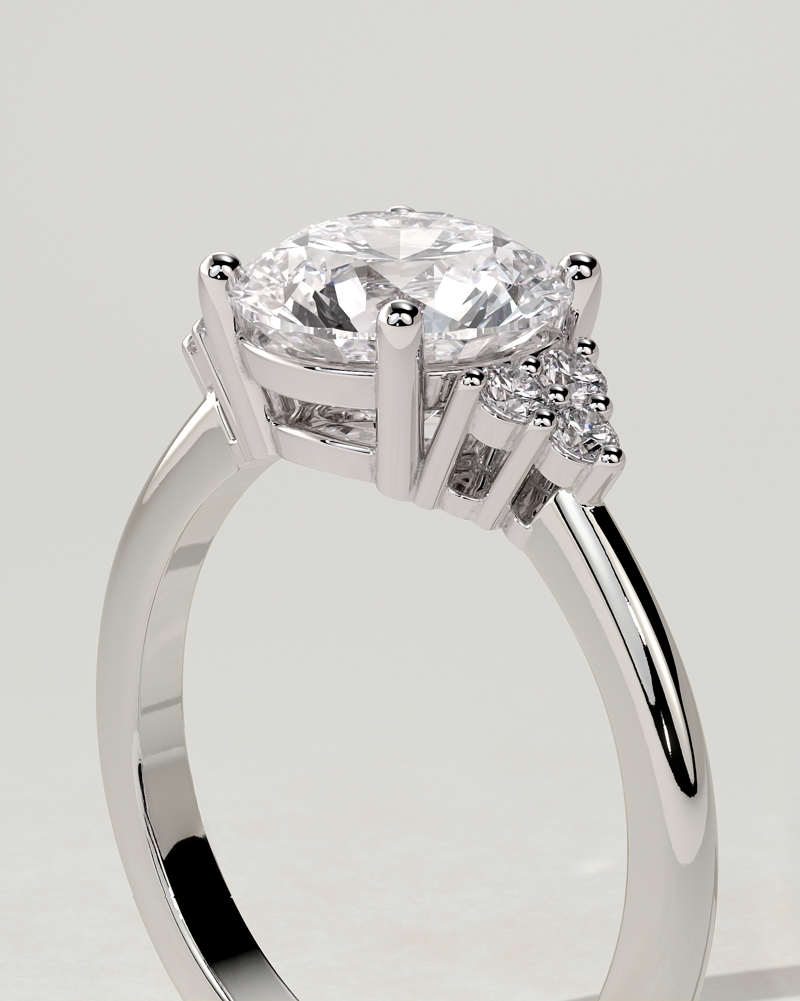 Greta Solitaire Round Ring