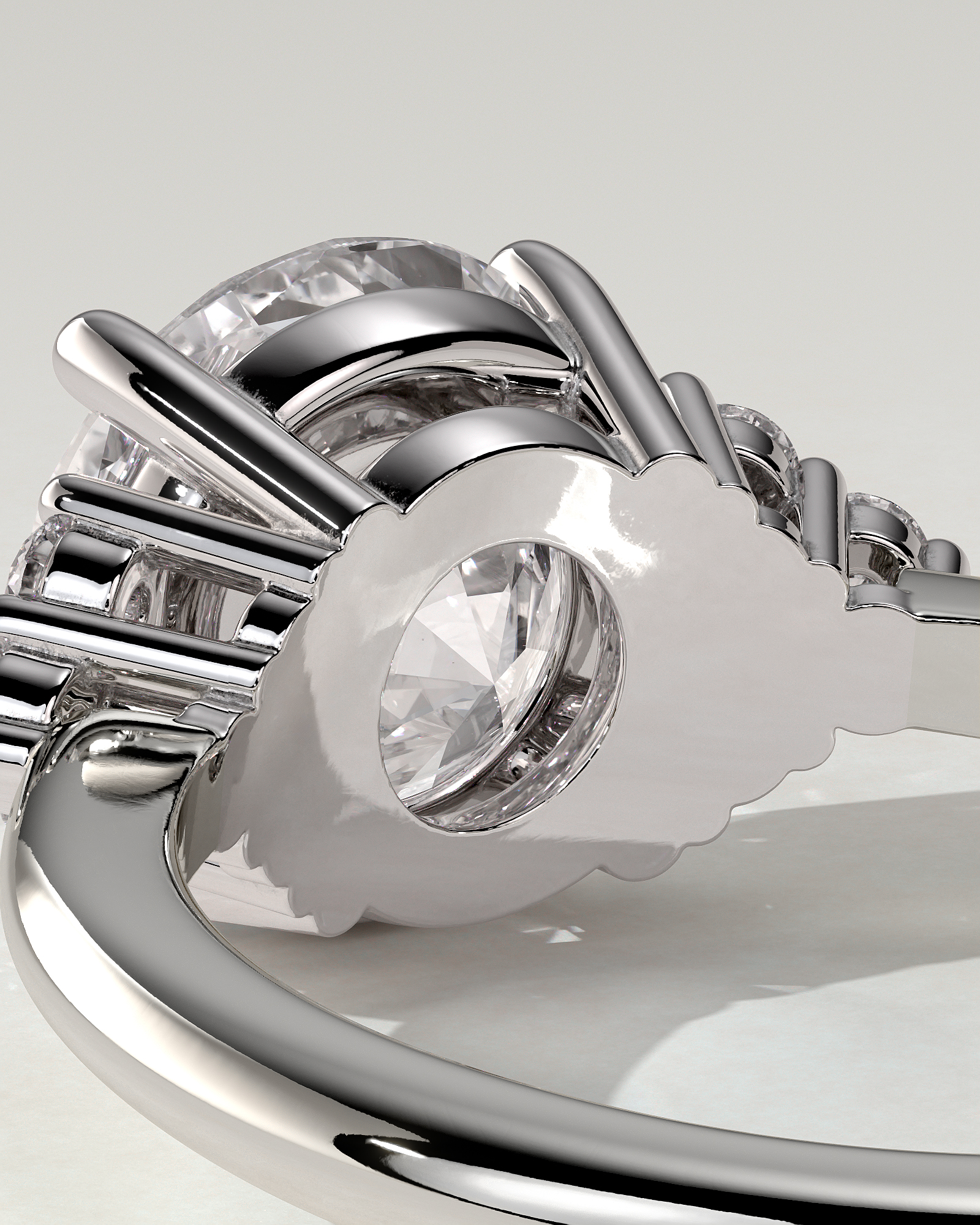 Greta Solitaire Round Ring