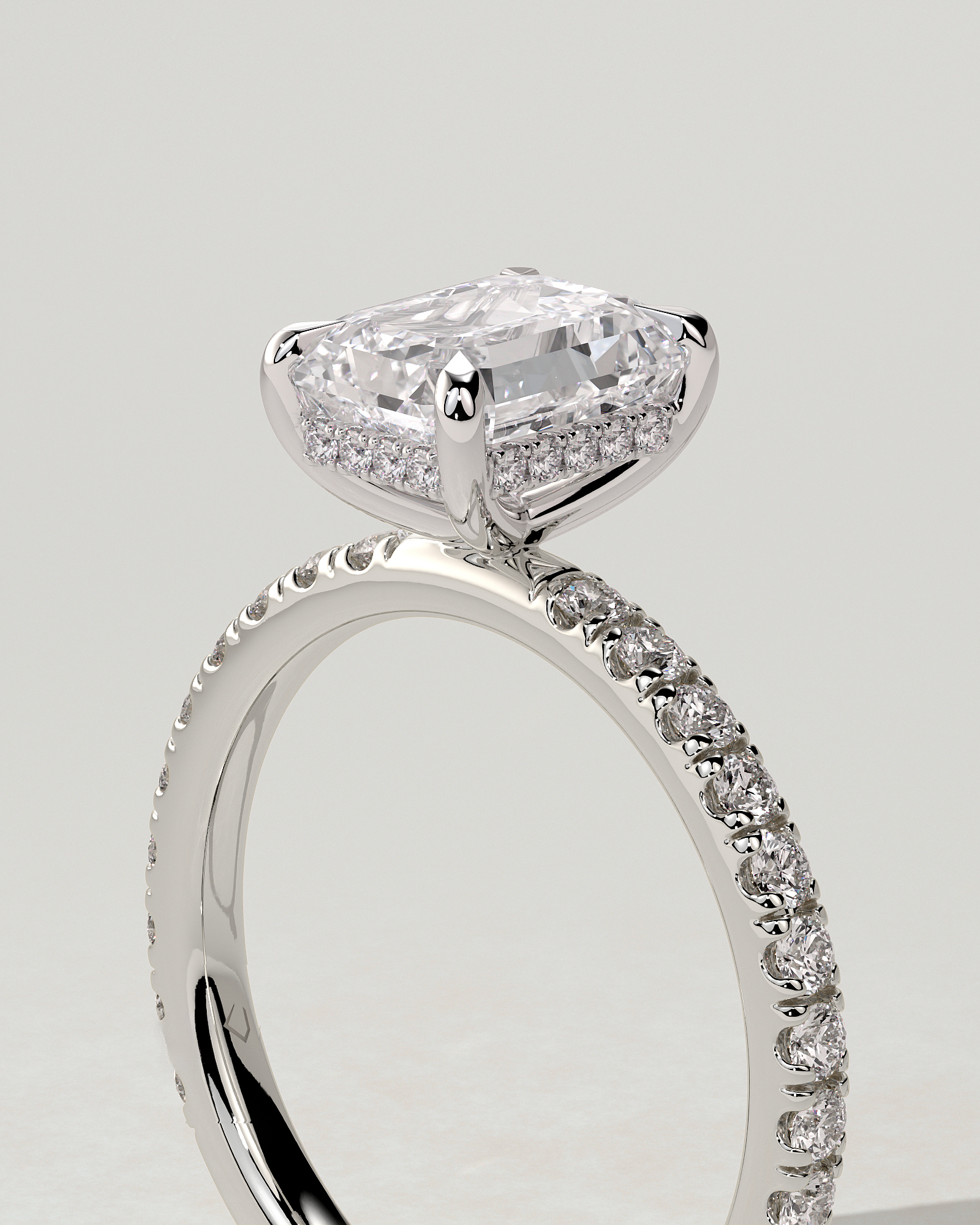 Gwyneth Solitaire Emerald Ring