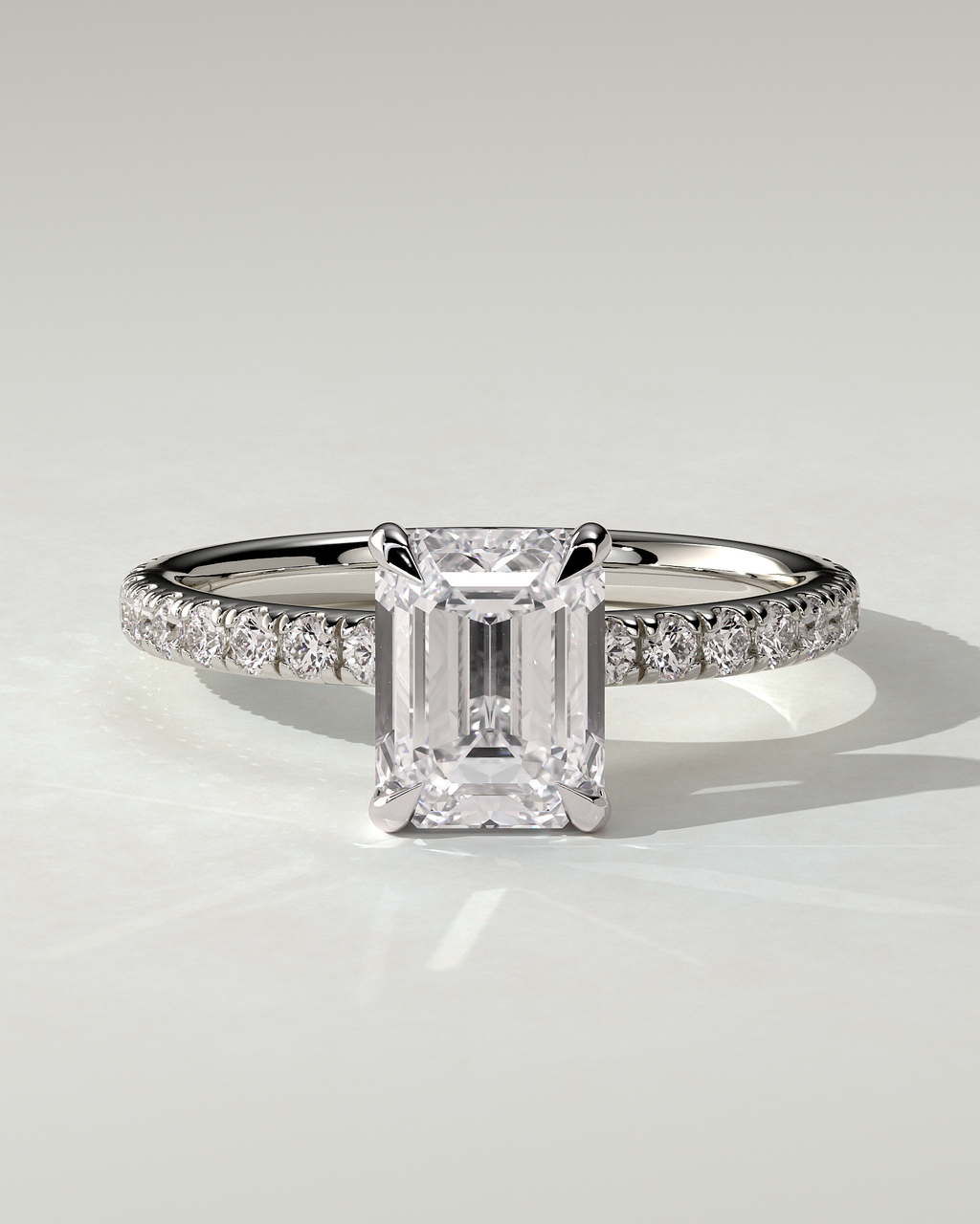 Gwyneth Solitaire Emerald Ring