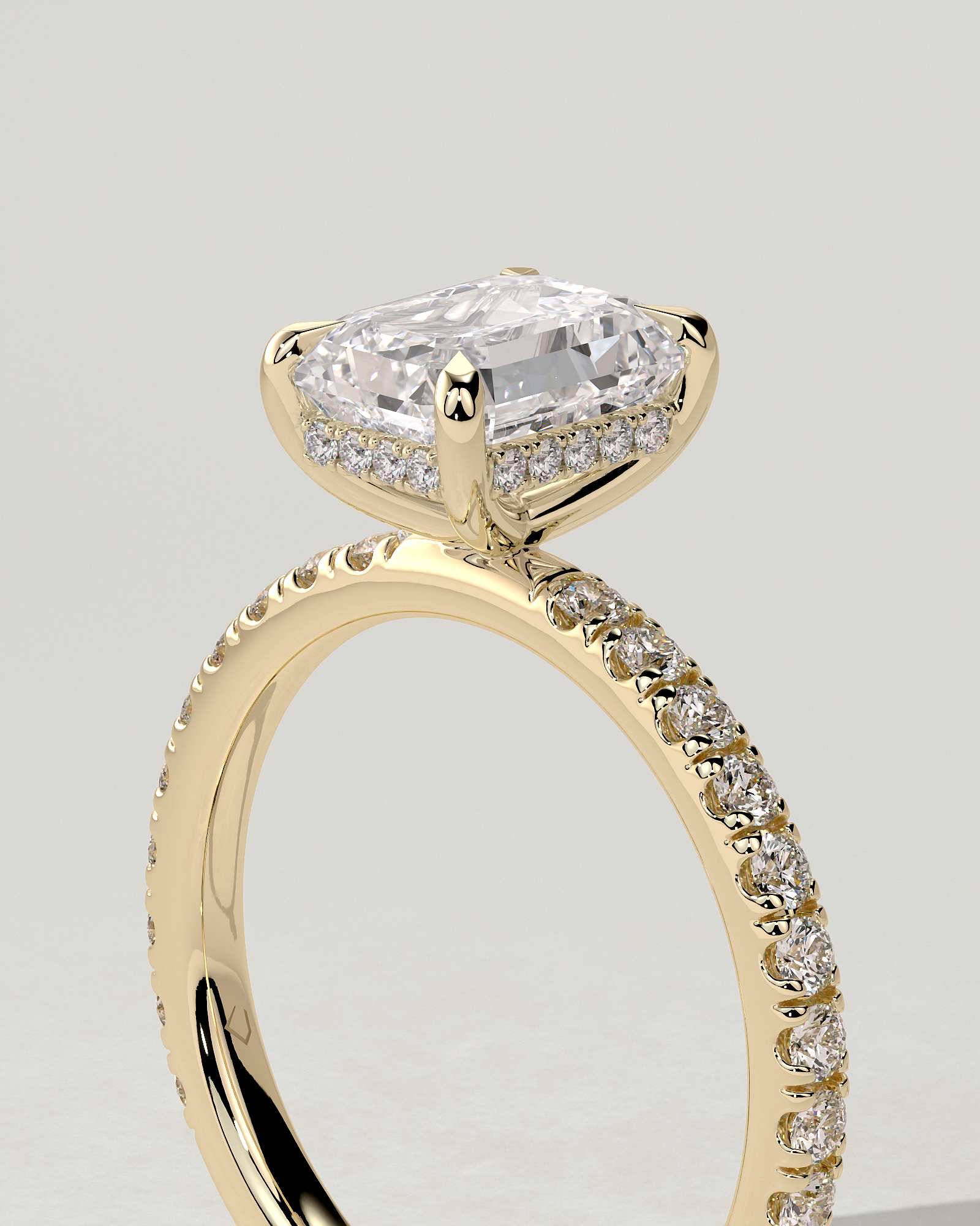 Gwyneth Solitaire Emerald Ring