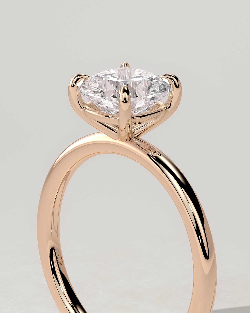 Hazel Solitaire Cushion Ring
