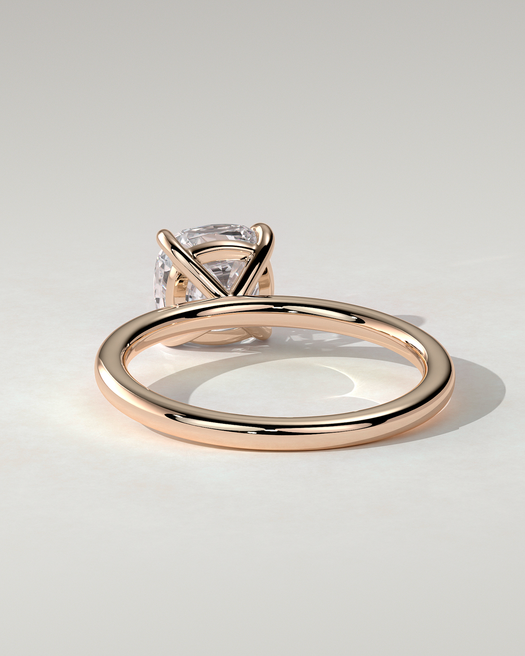 Hazel Solitaire Cushion Ring