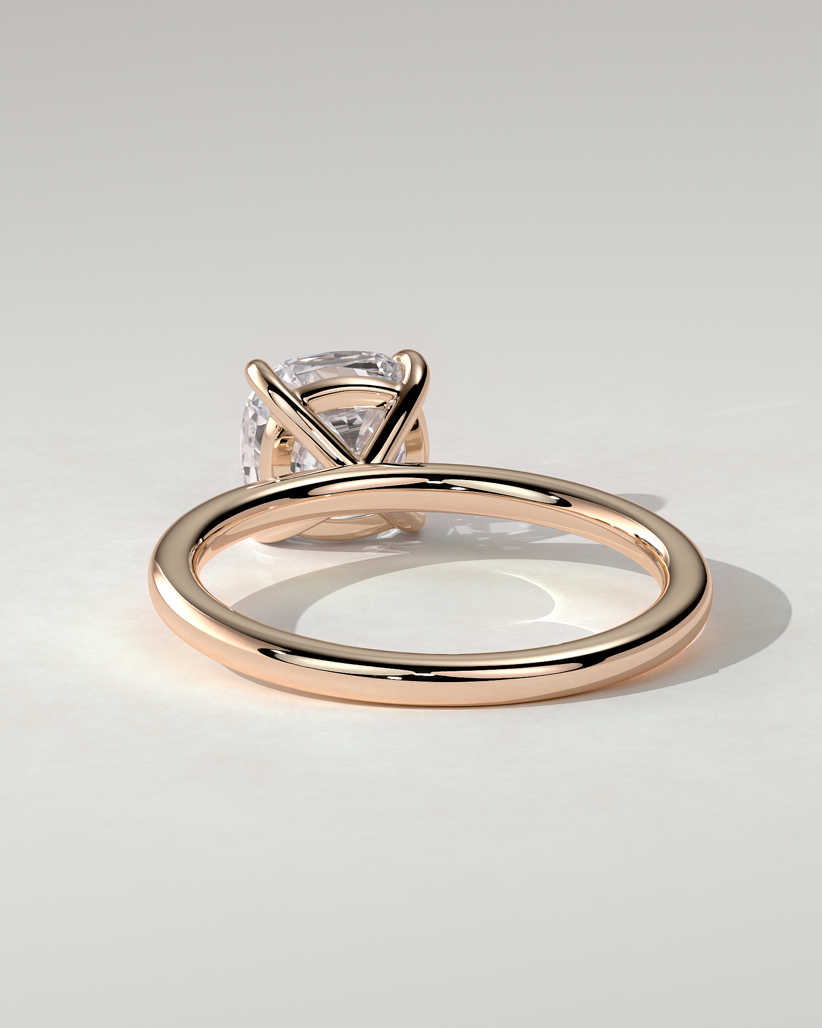 Hazel Solitaire Cushion Ring