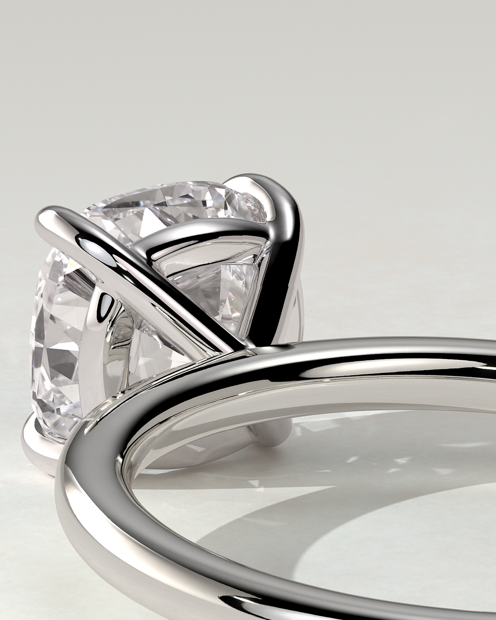 Hazel Solitaire Cushion Ring