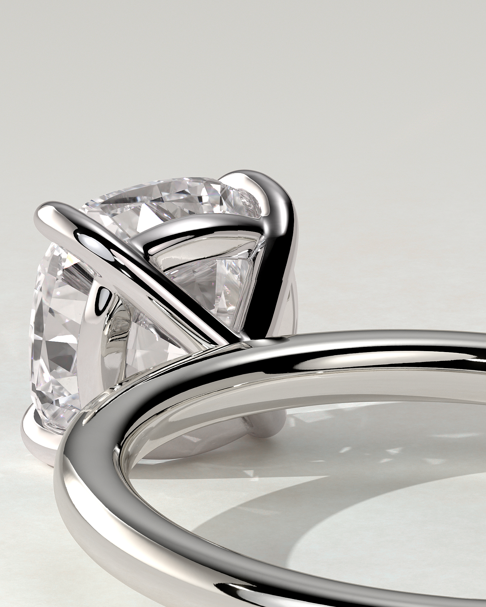 Hazel Solitaire Cushion Ring