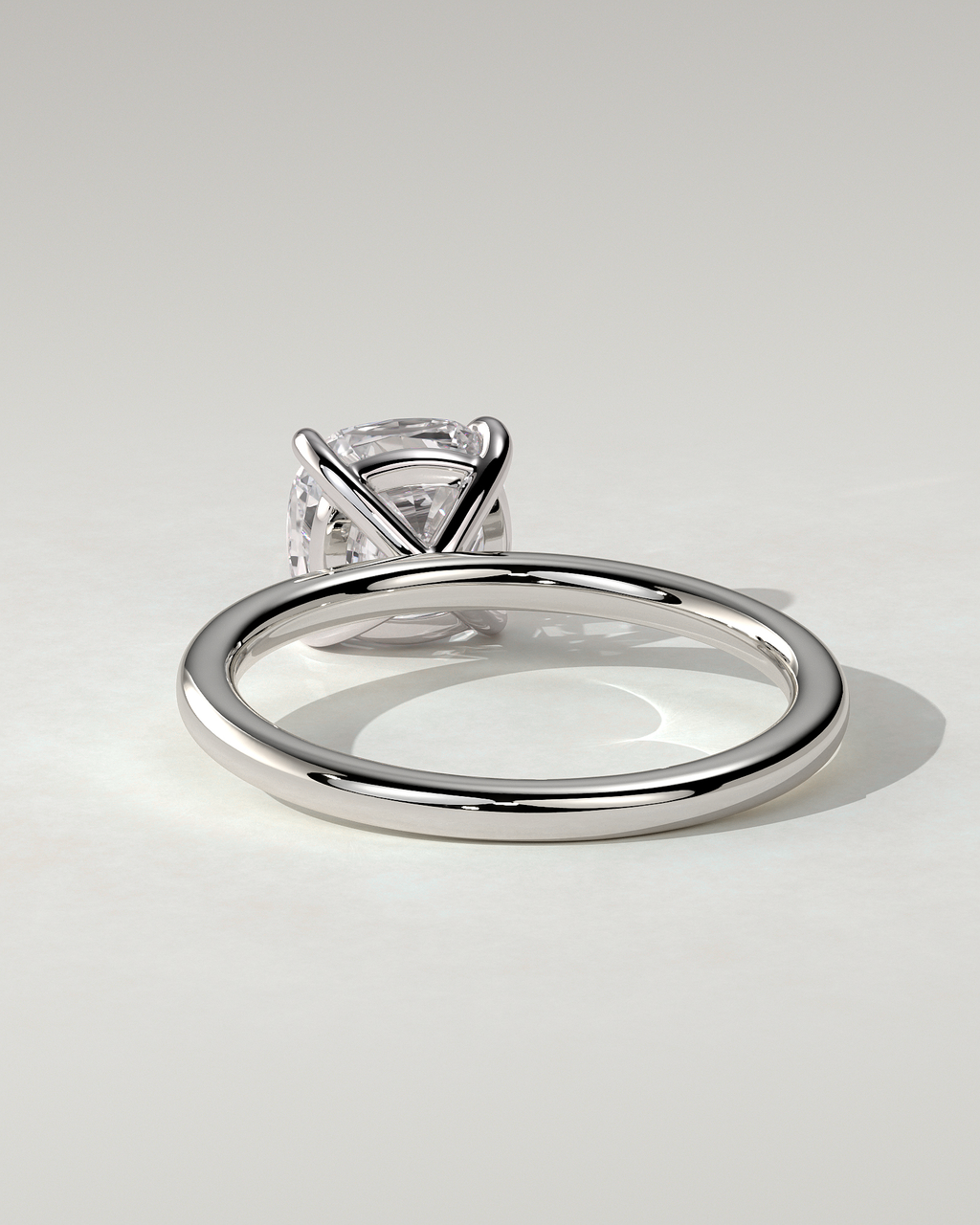 Hazel Solitaire Cushion Ring