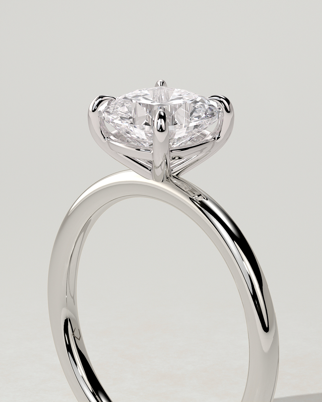 Hazel Solitaire Cushion Ring