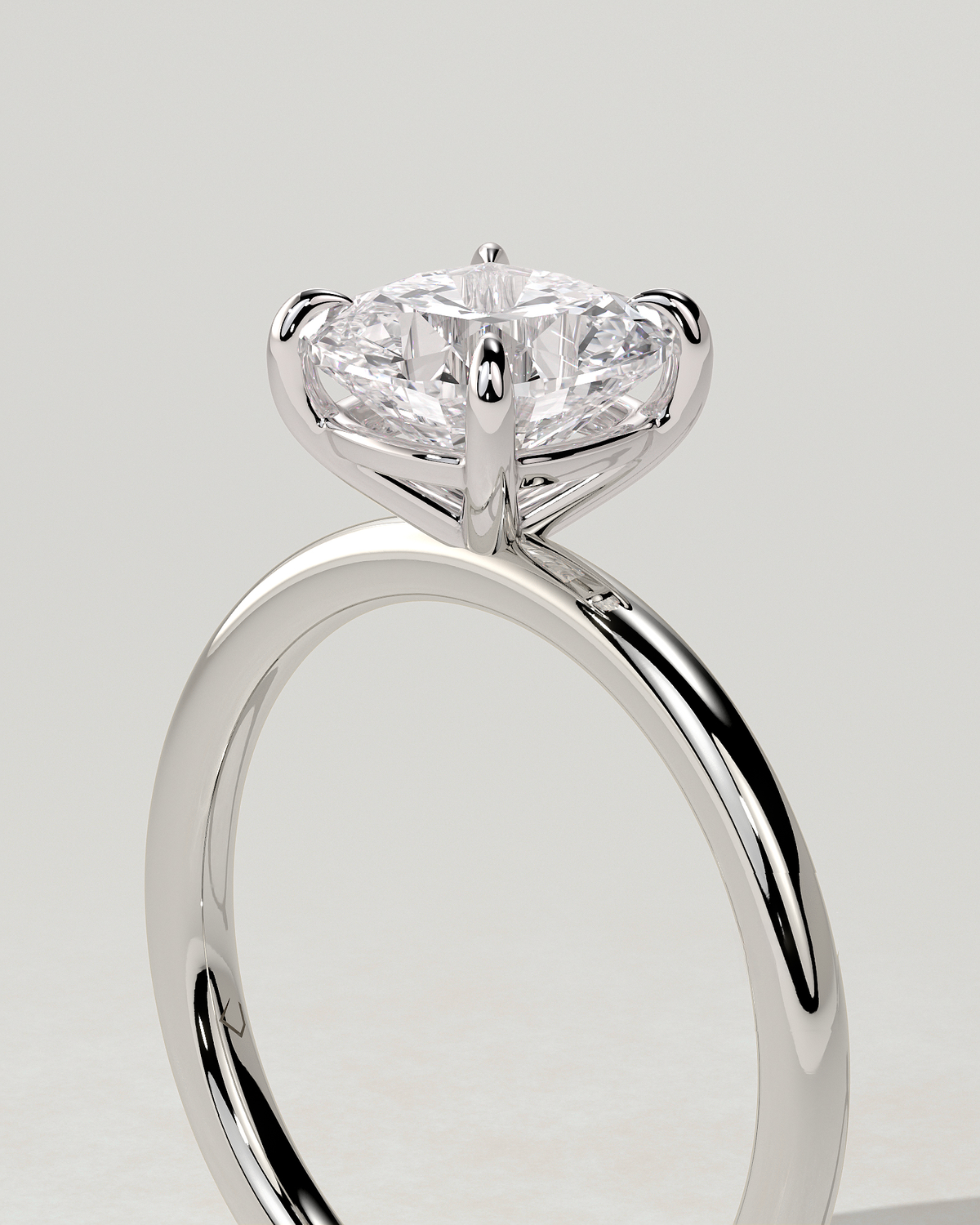 Hazel Solitaire Cushion Ring