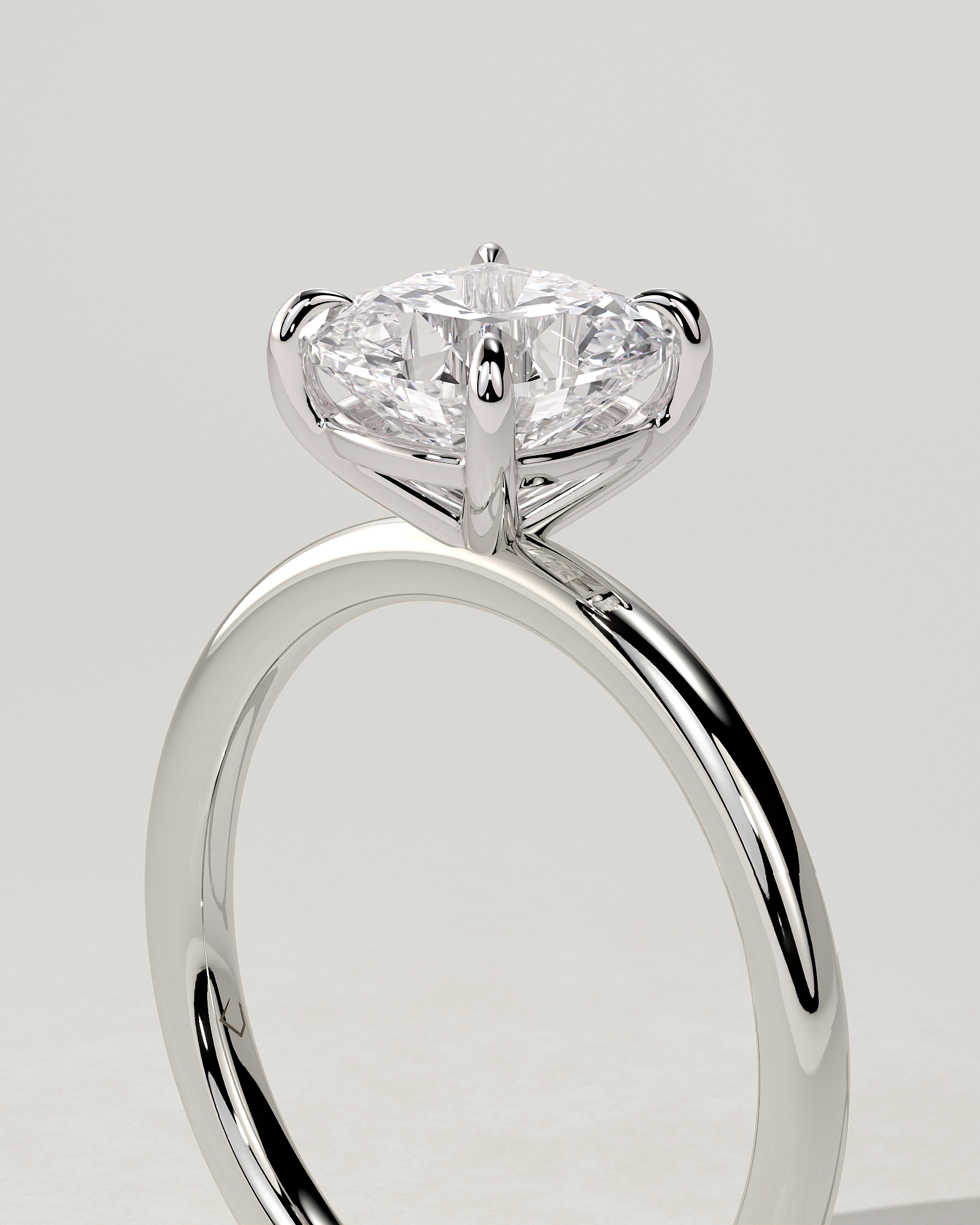 Hazel Solitaire Cushion Ring