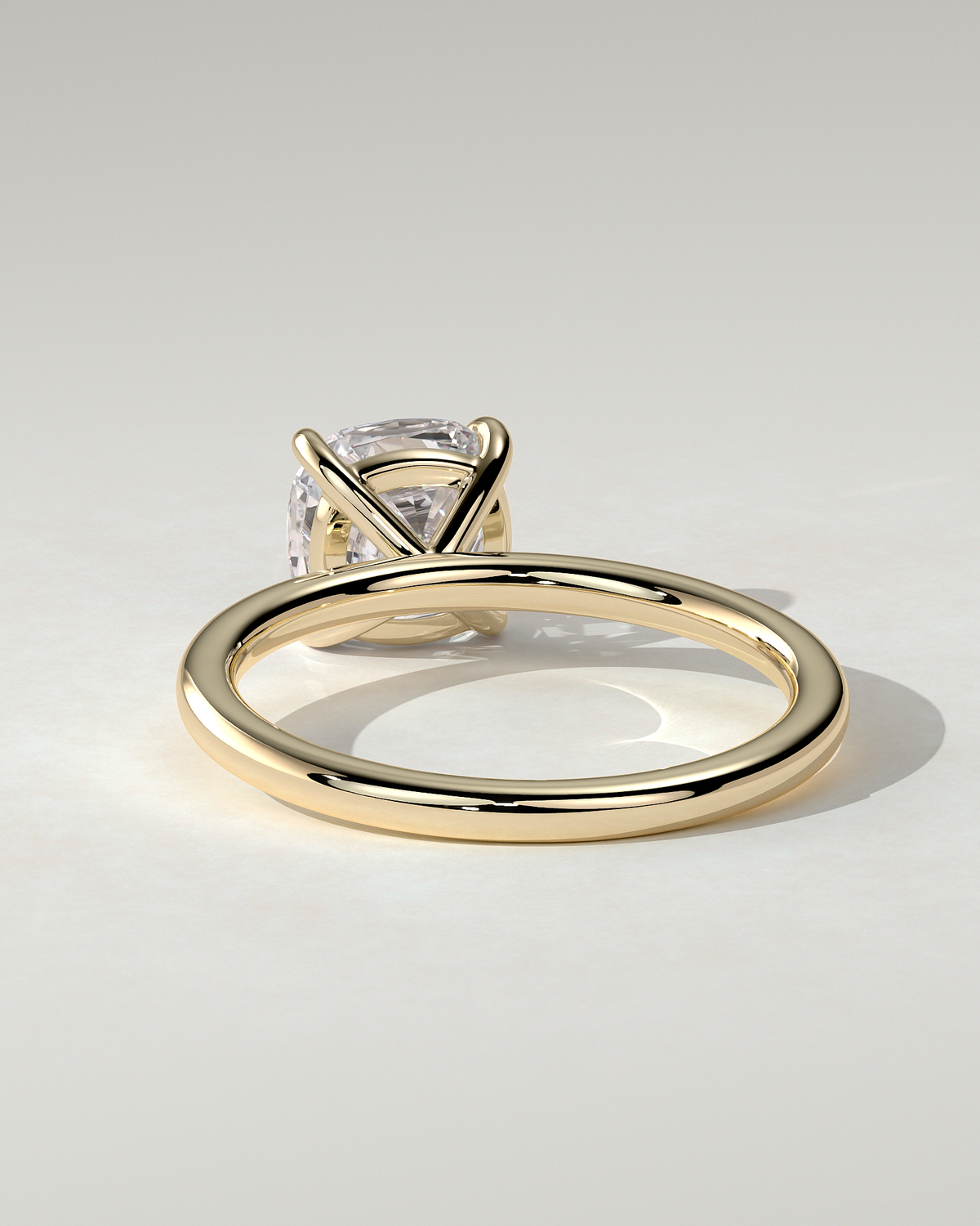 Hazel Solitaire Cushion Ring