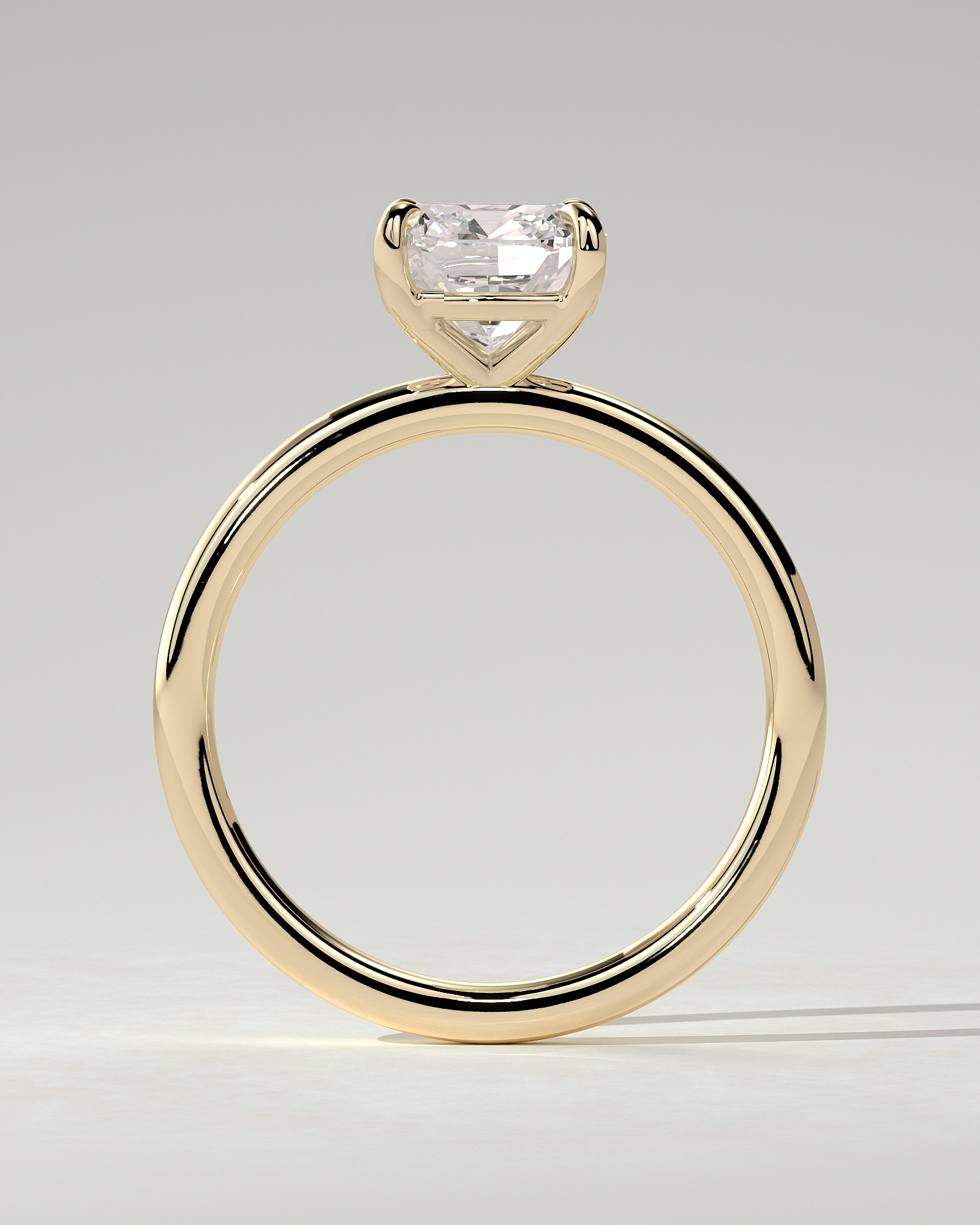 Hazel Solitaire Cushion Ring