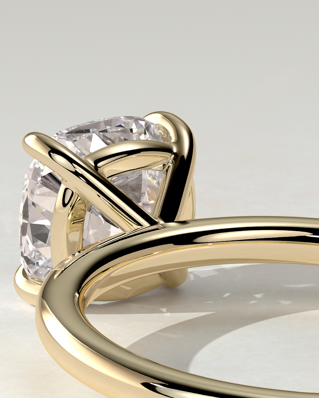 Hazel Solitaire Cushion Ring