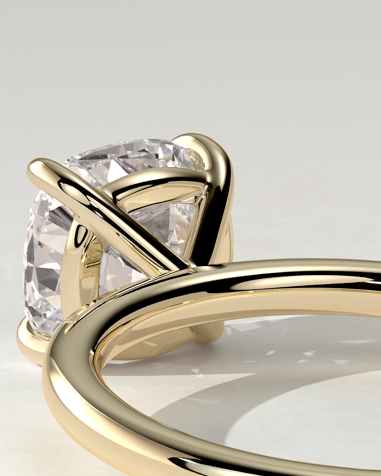 Hazel Solitaire Cushion Ring