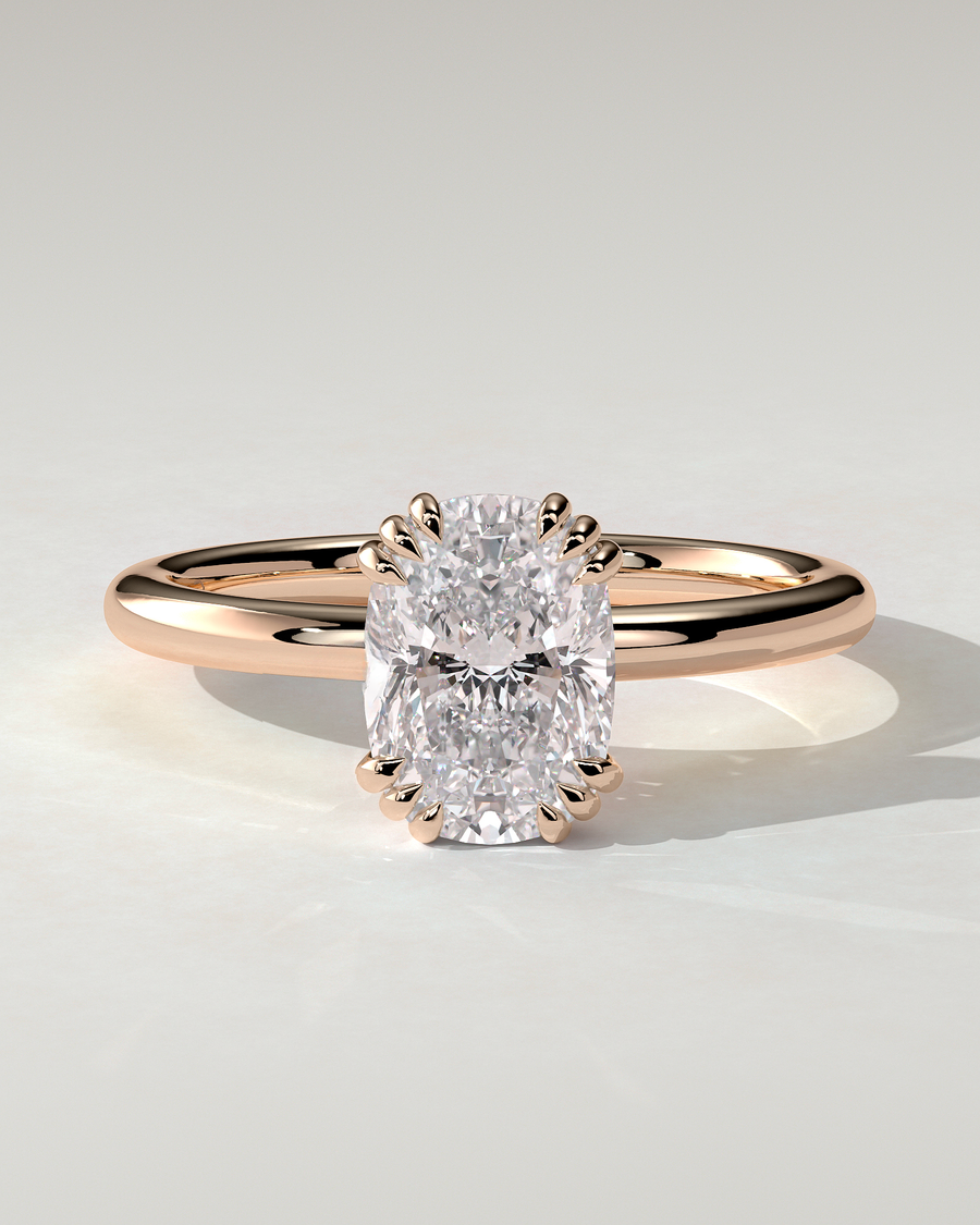 Helena Solitaire Cushion Ring