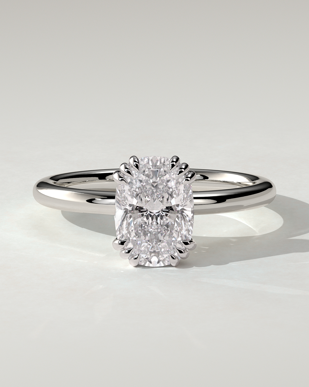 Helena Solitaire Cushion Ring