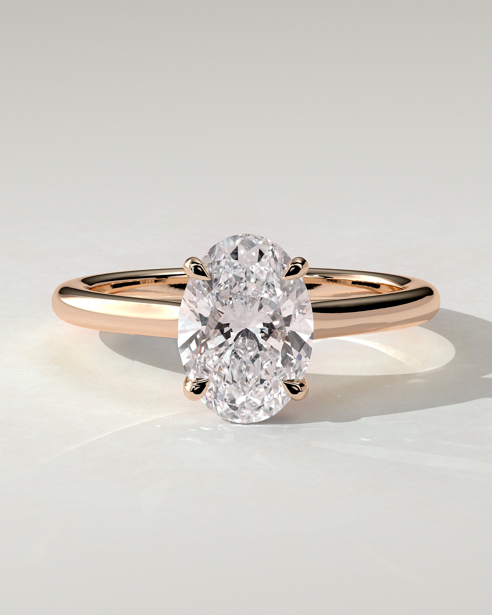 Hilary Solitaire Oval Ring