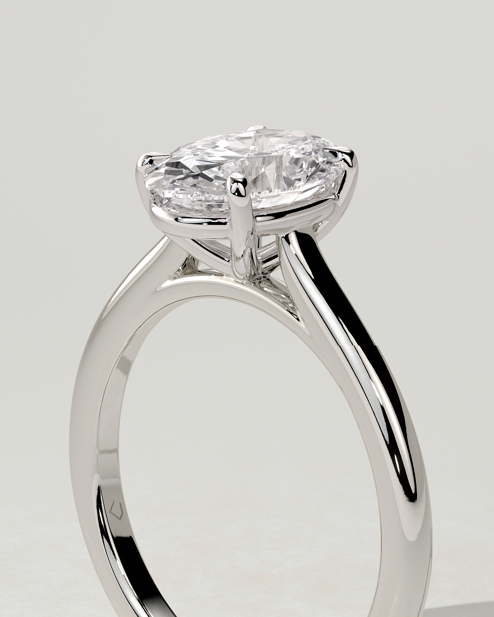 Hilary Solitaire Oval Ring