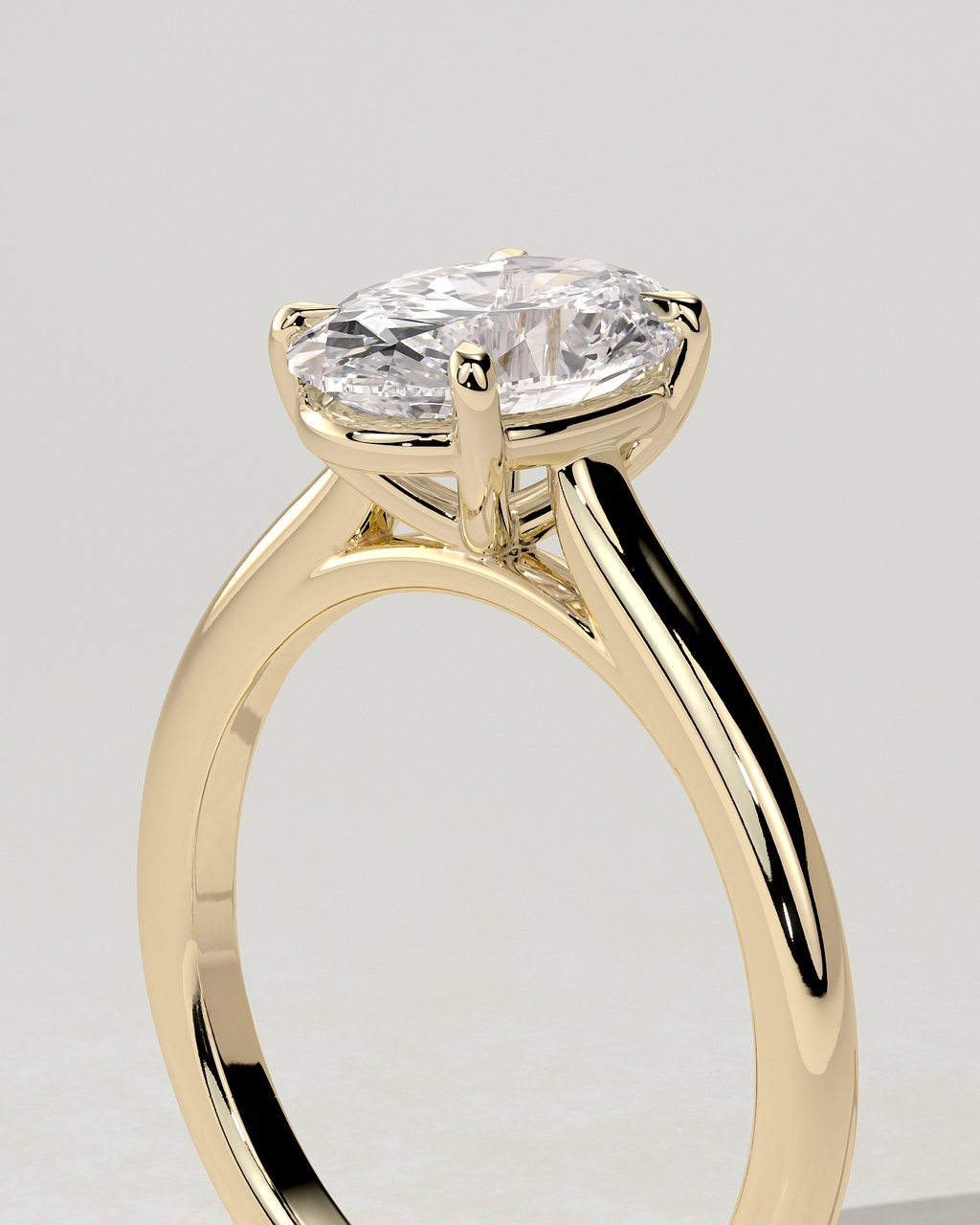 Hilary Solitaire Oval Ring