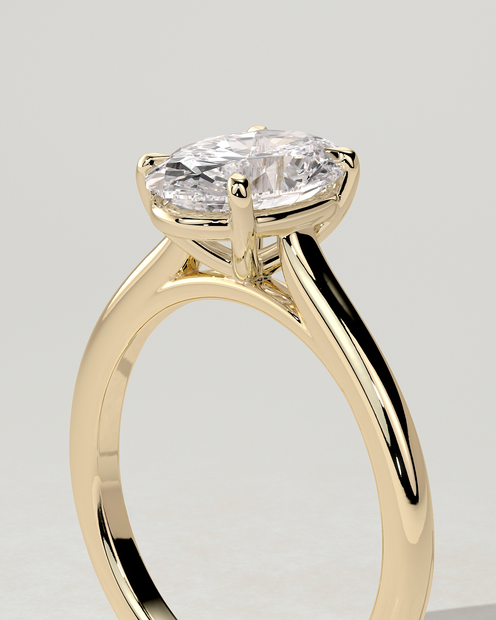 Hilary Solitaire Oval Ring