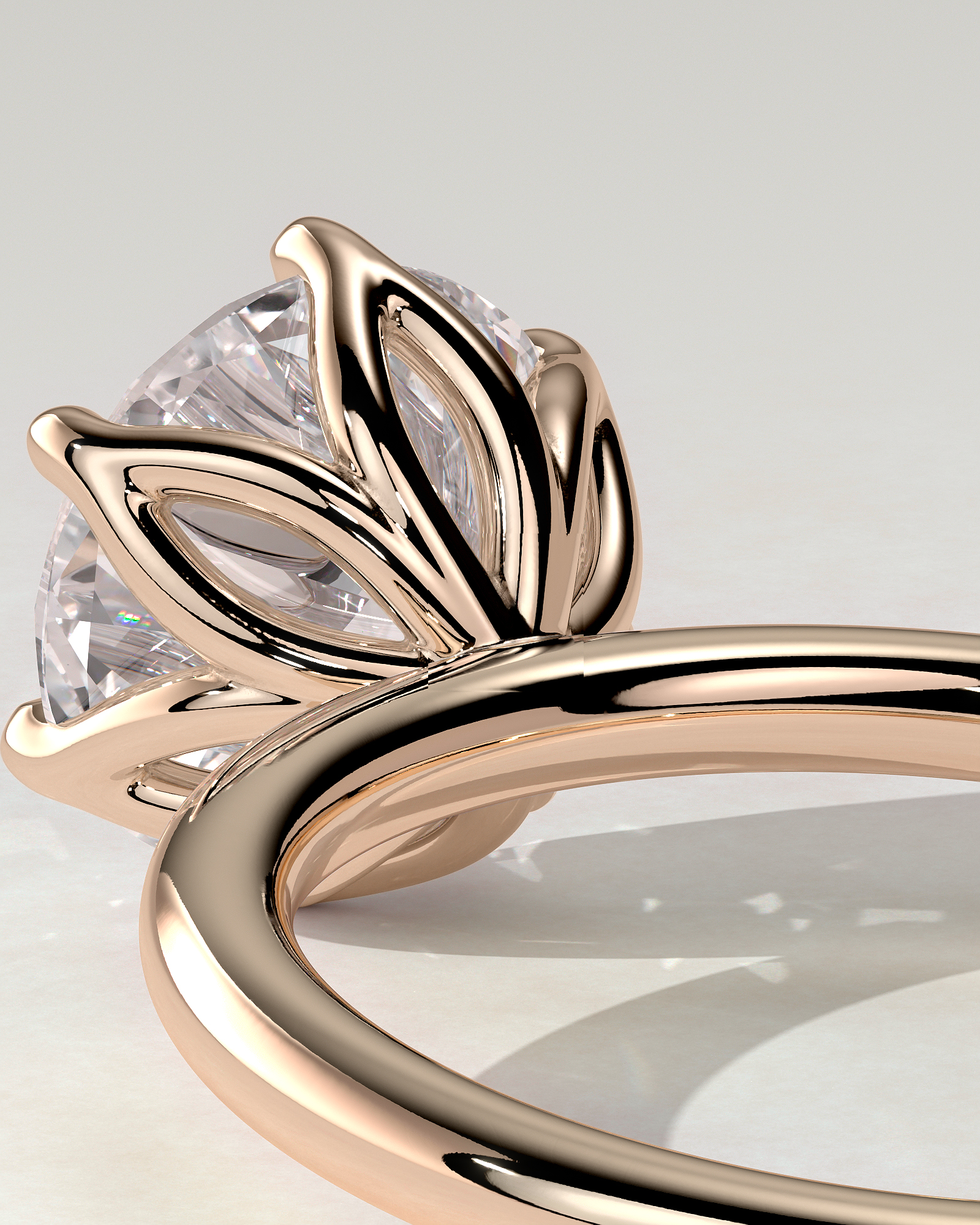 Iris Solitaire Round Ring