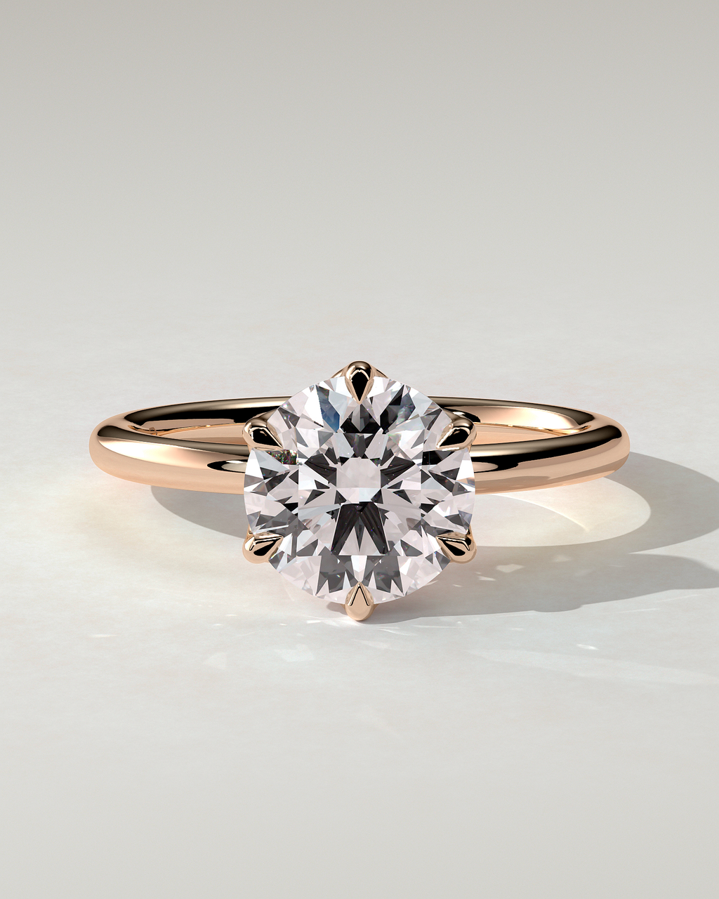 Iris Solitaire Round Ring