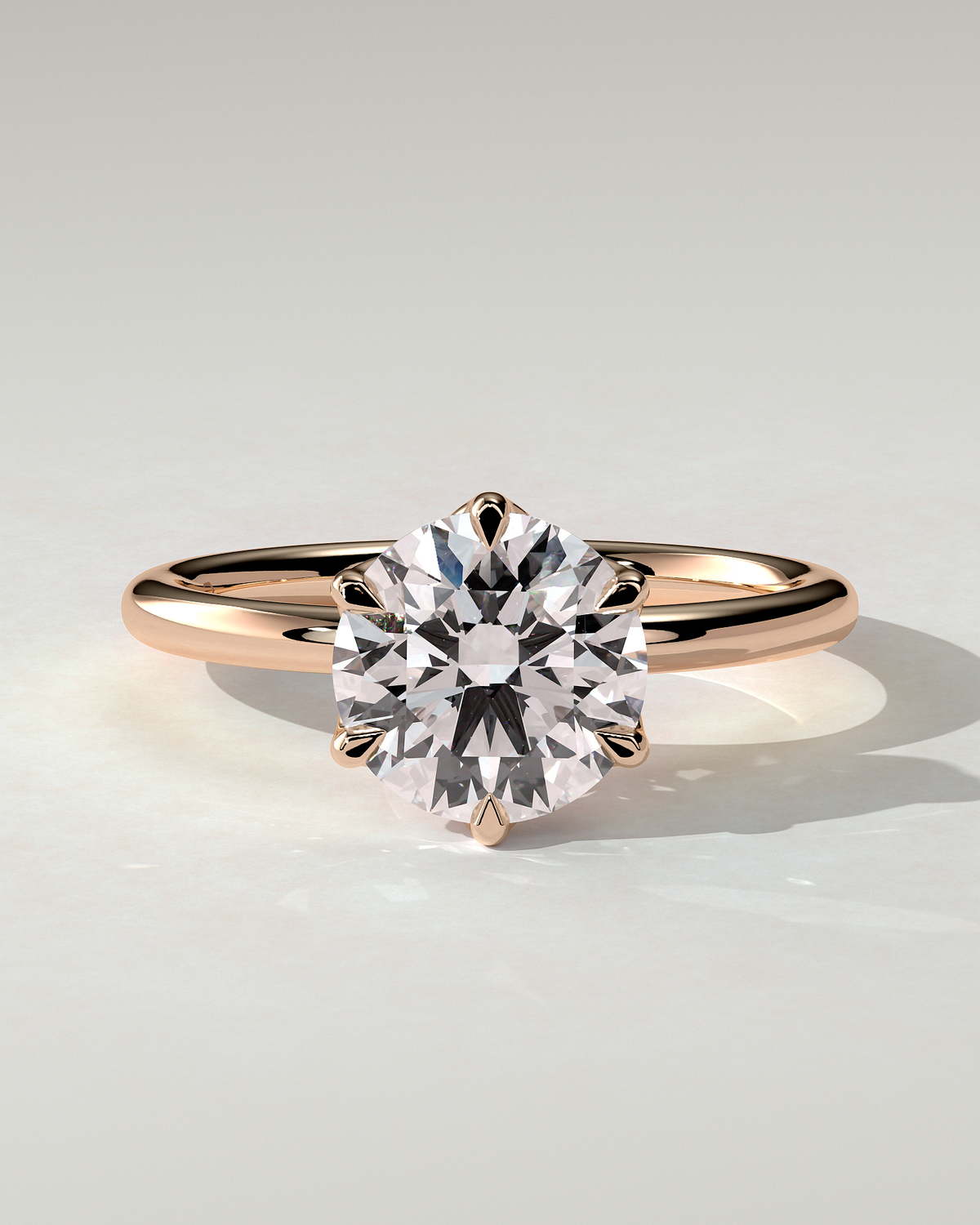Iris Solitaire Round Ring