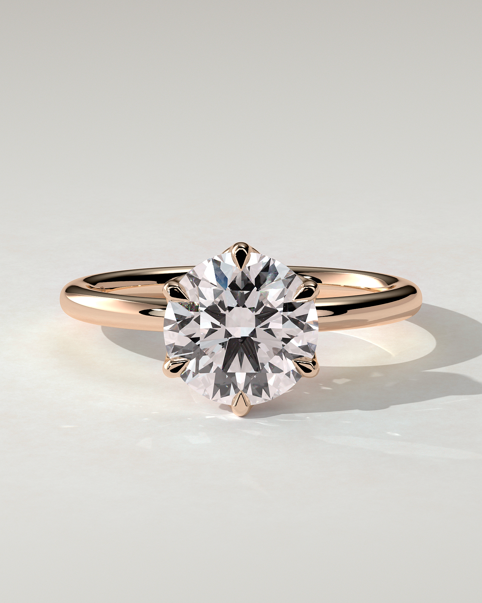 Iris Solitaire Round Ring