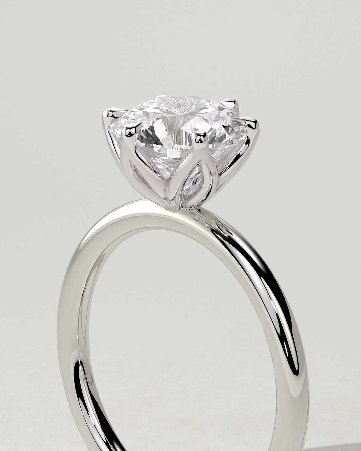 Iris Solitaire Round Ring
