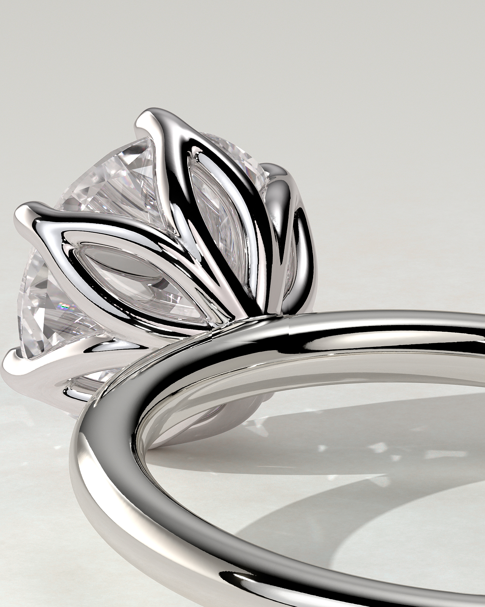 Iris Solitaire Round Ring