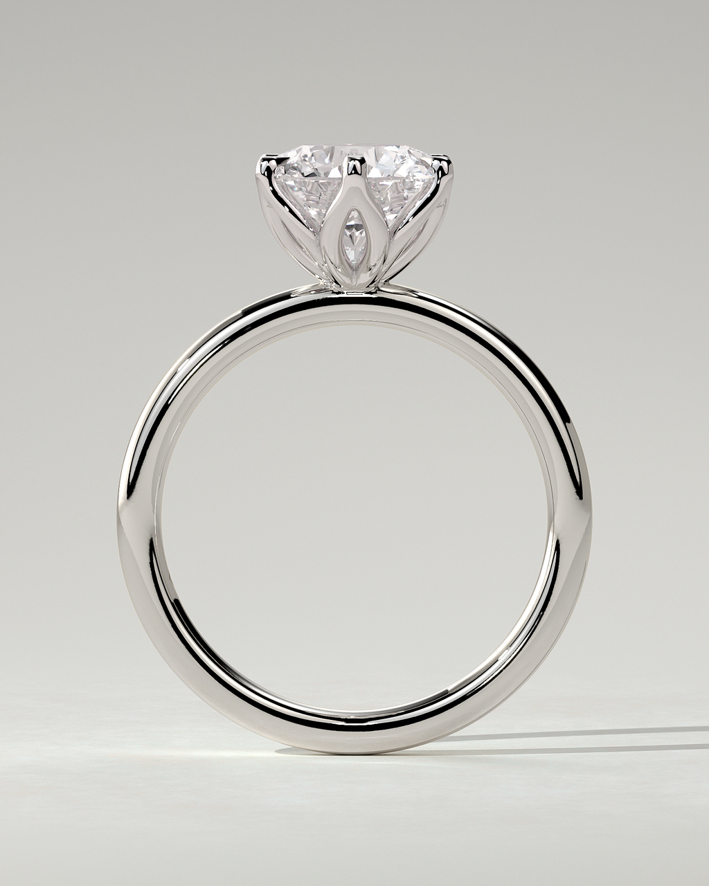 Iris Solitaire Round Ring