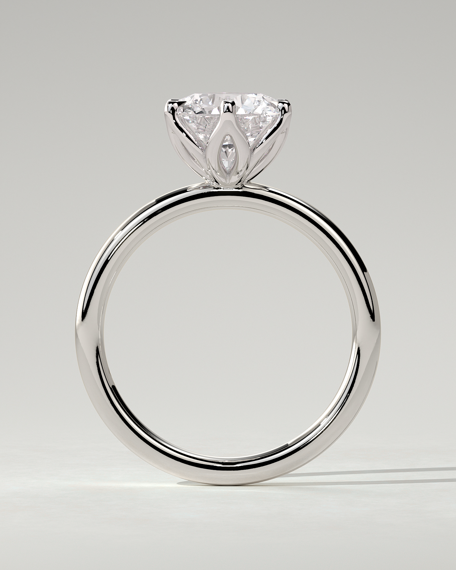 Iris Solitaire Round Ring