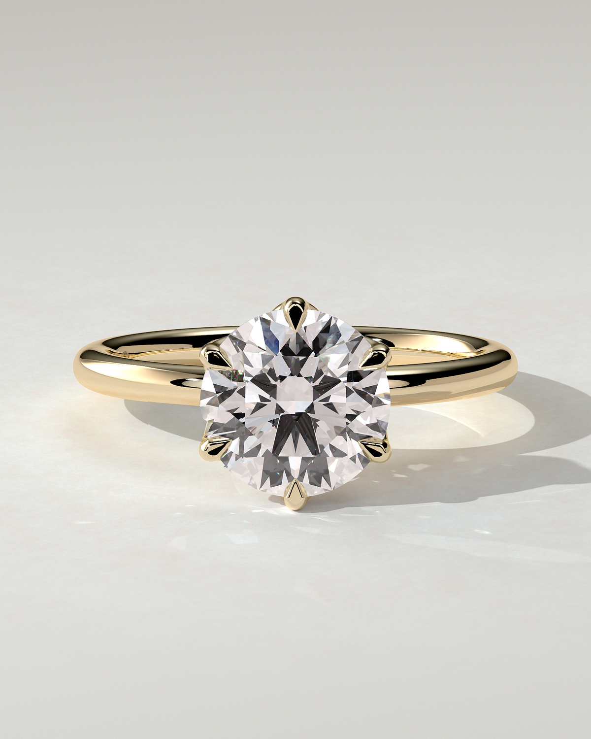 Iris Solitaire Round Ring