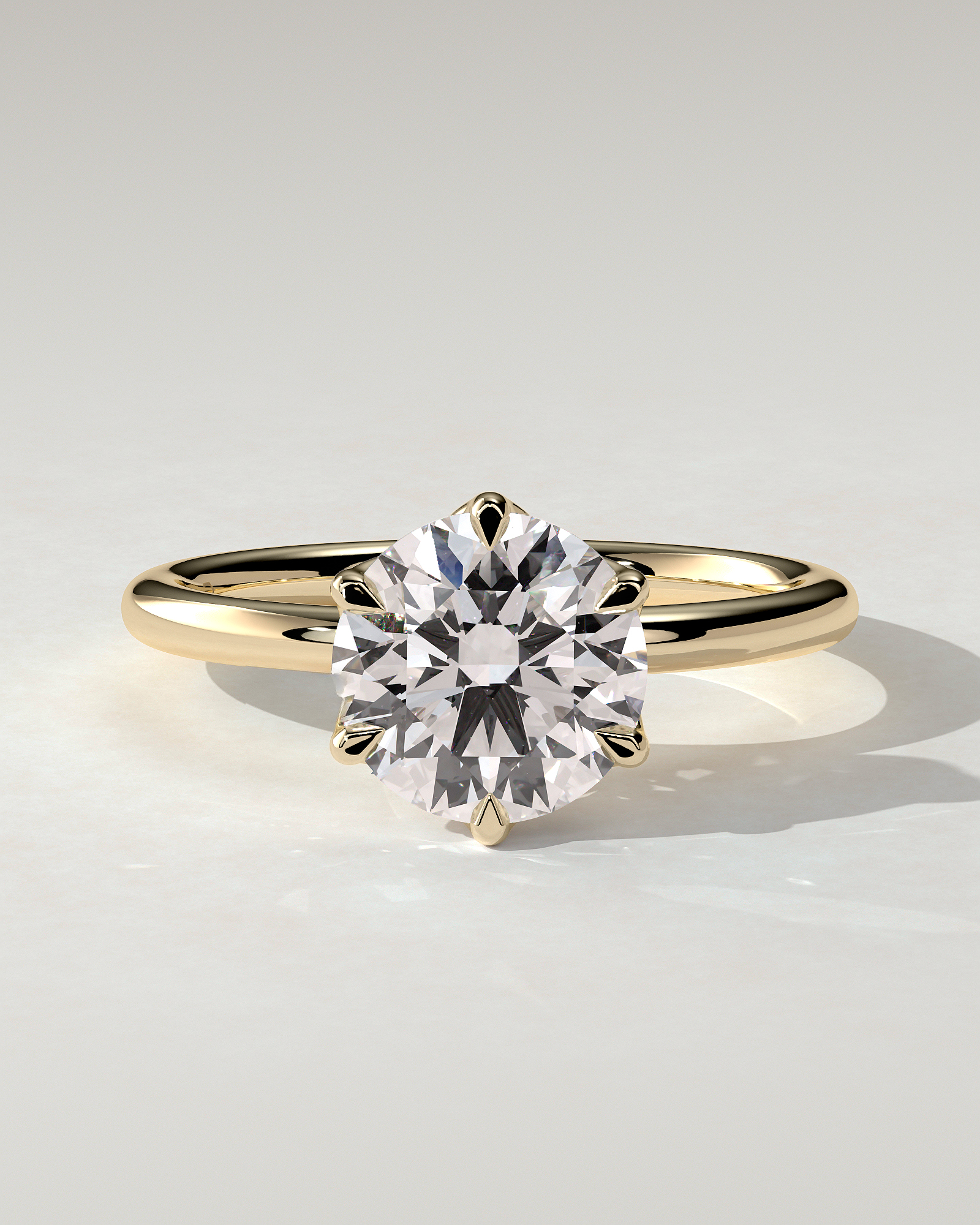 Iris Solitaire Round Ring