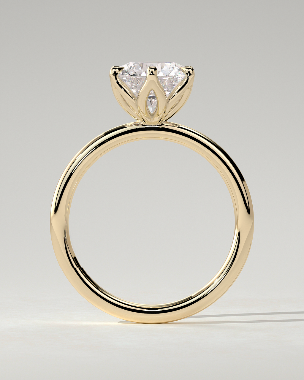 Iris Solitaire Round Ring