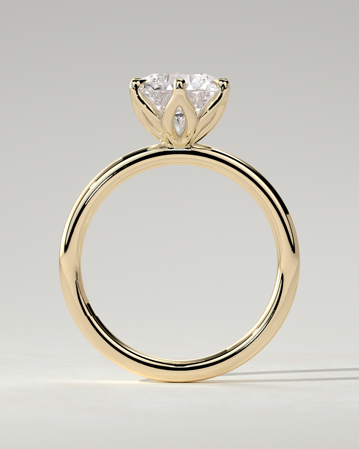 Iris Solitaire Round Ring