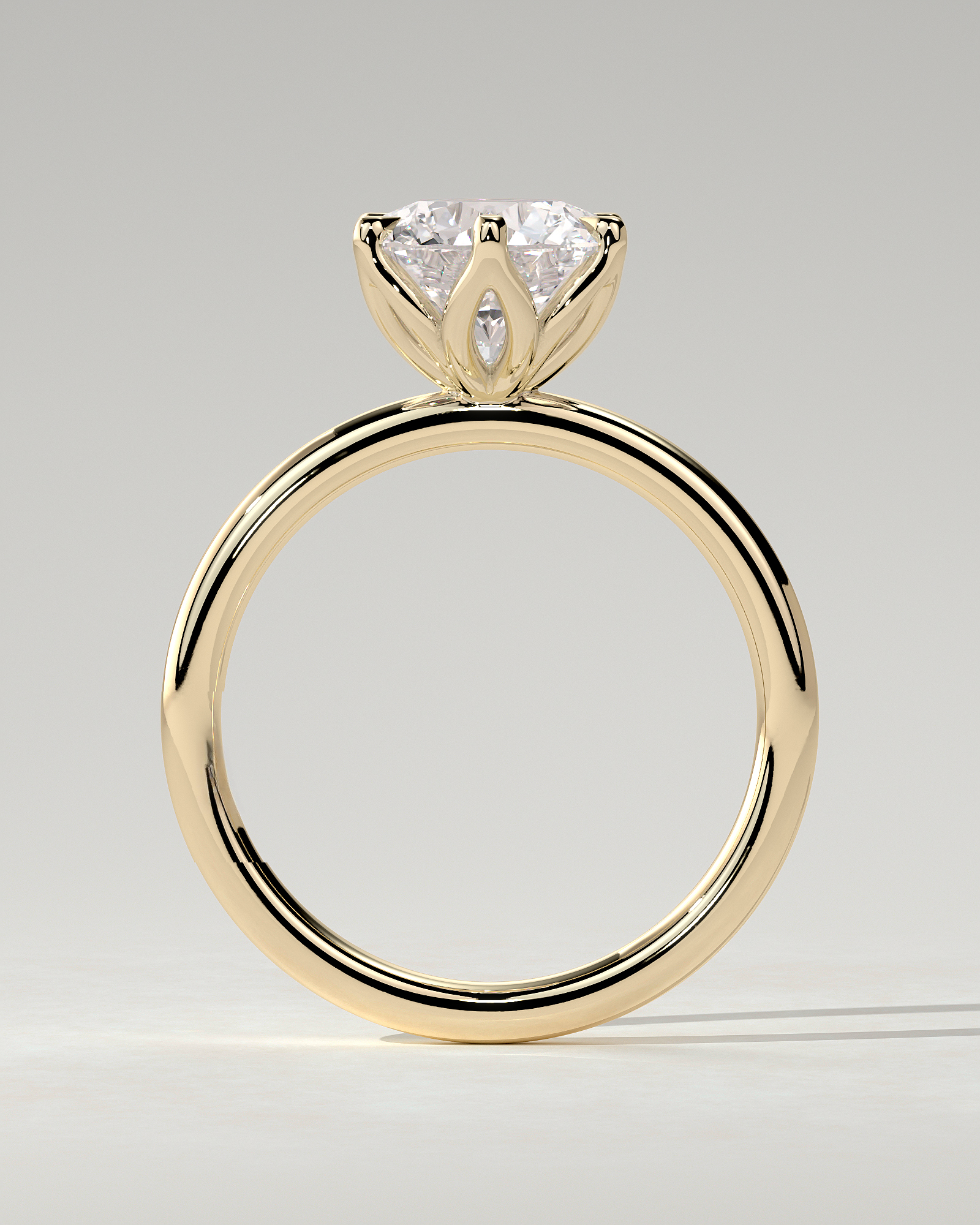 Iris Solitaire Round Ring