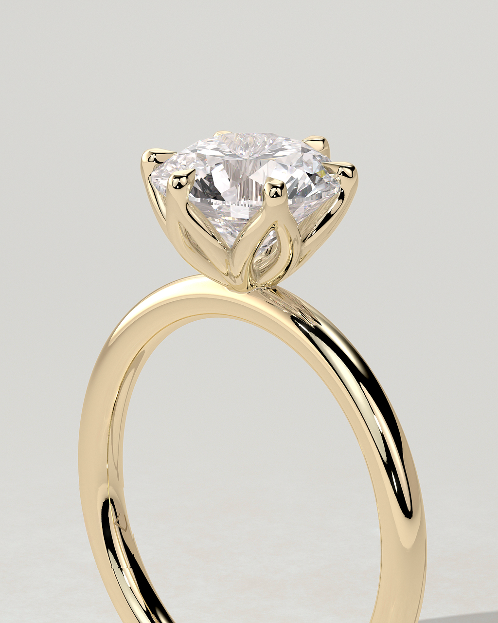 Iris Solitaire Round Ring