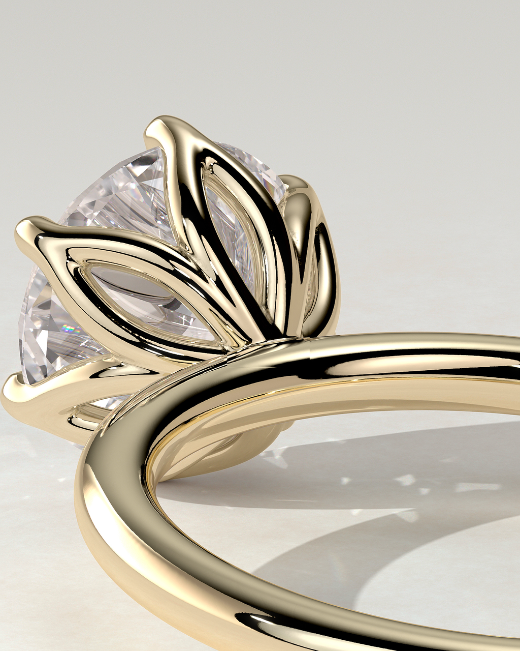 Iris Solitaire Round Ring
