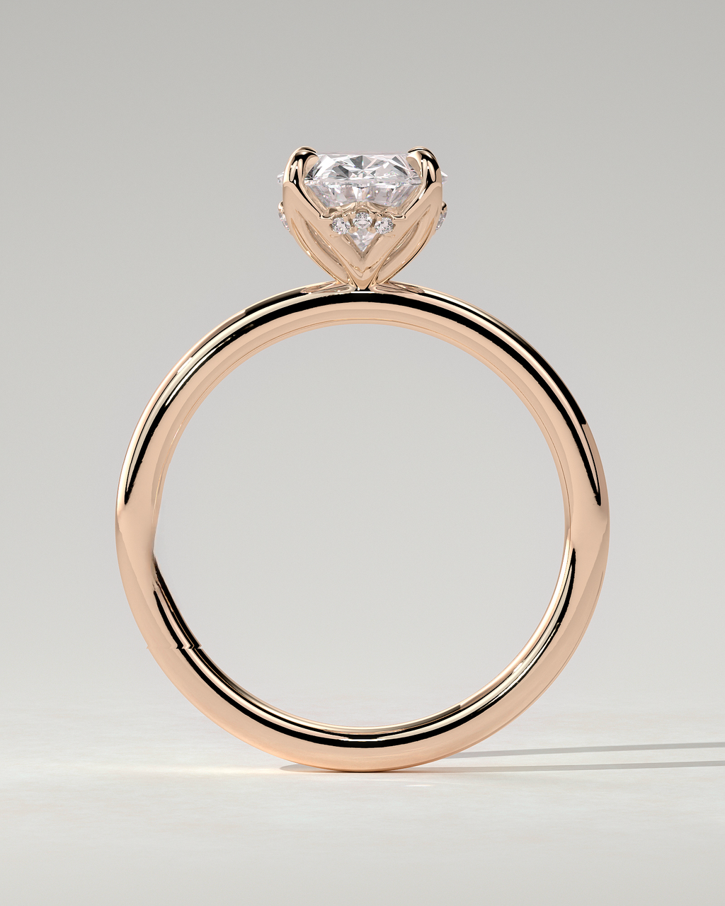 Ivy Solitaire Oval Ring