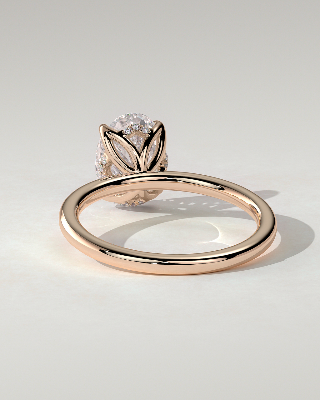 Ivy Solitaire Oval Ring
