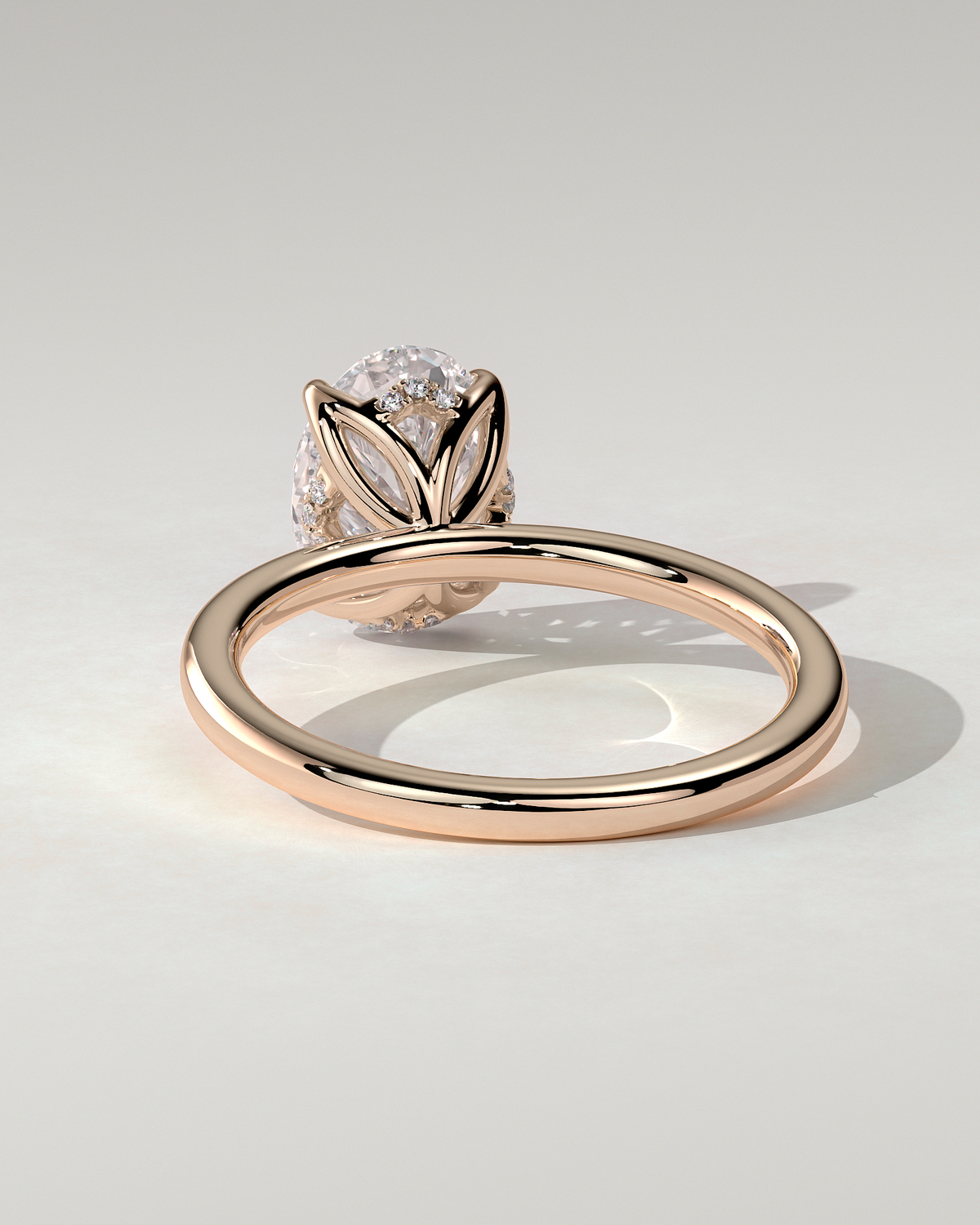 Ivy Solitaire Oval Ring