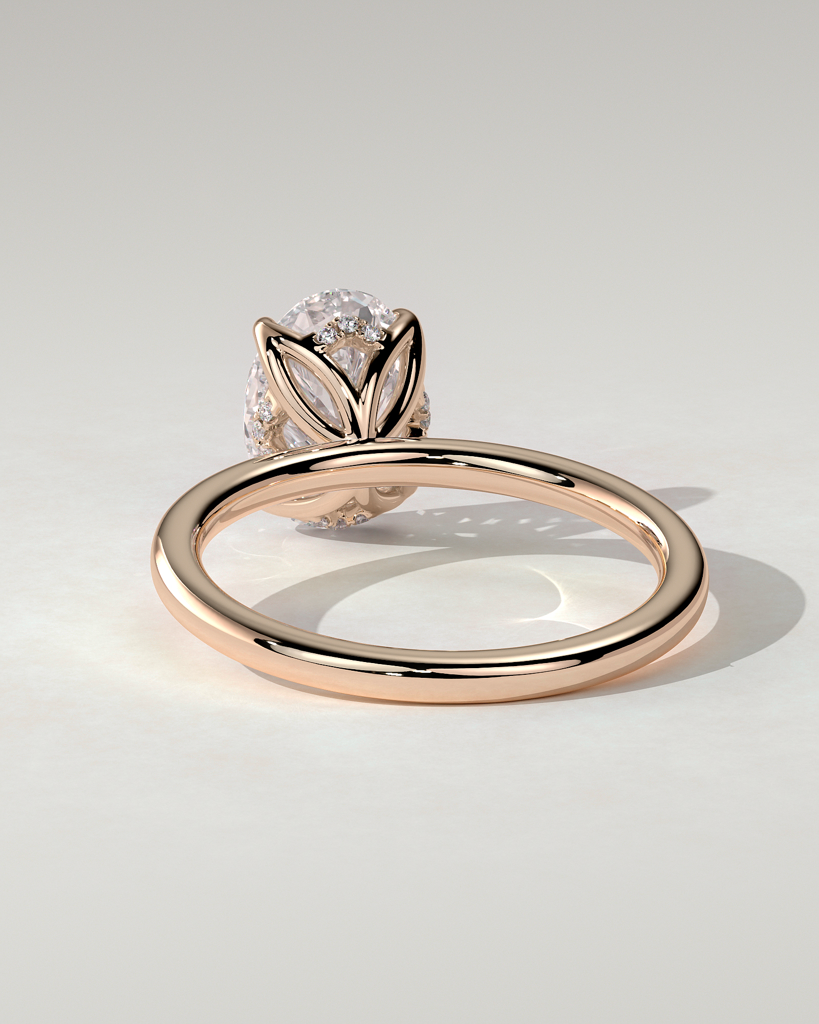 Ivy Solitaire Oval Ring