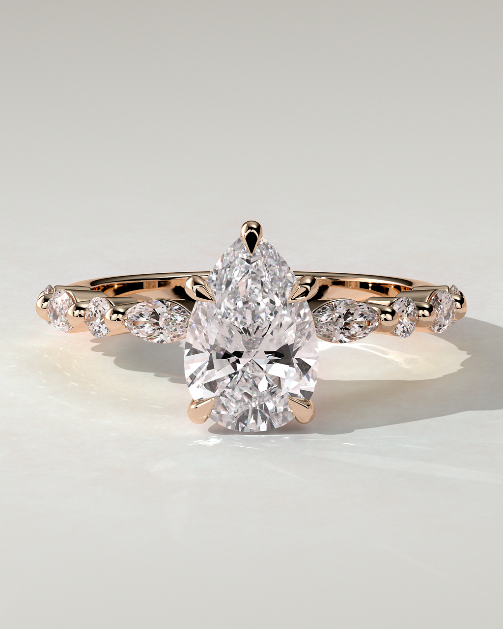 Jacinta Solitaire Pear Ring