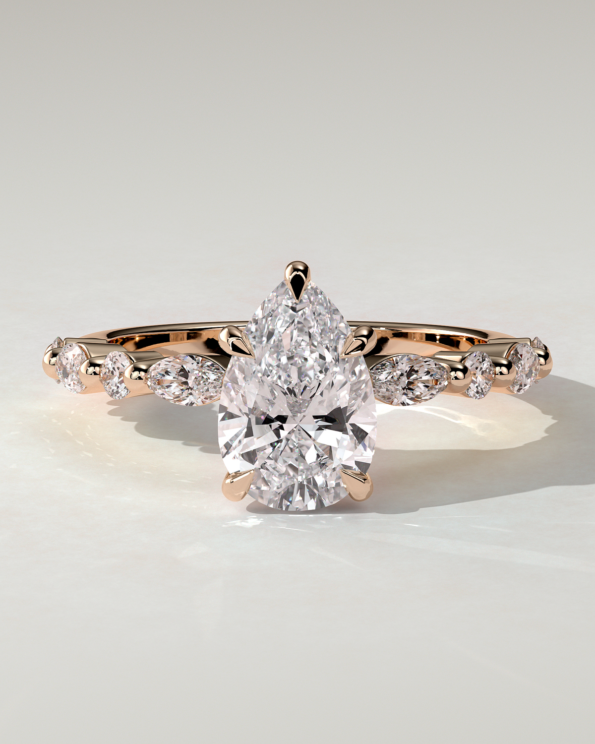 Jacinta Solitaire Pear Ring